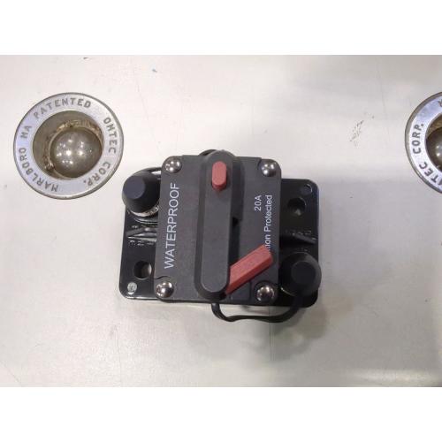 RED WOLF 20A Circuit Breaker Holder W/Manual Reset Switch 12-48V DC for Boat Trolling Motor Marine ATV Trailer Vehicles Stereo Audio Electronic Battery Fuse Solar Power System, 20 Amp Screws