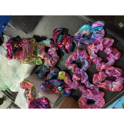 Tatuo 18 Pieces Rainbow Hair Scrunchies Elastic Bands Scrunchy Colorful Hair Ties Ropes for Women Girls Gymnastics Birthday Party Favors, Large(Rainbow Colors)
