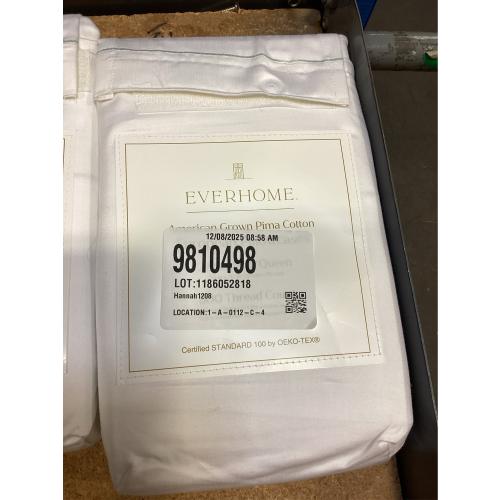Everhome PimaCott Sateen 800-Thread-Count Standard Pillowcases in White (Set of 2)
