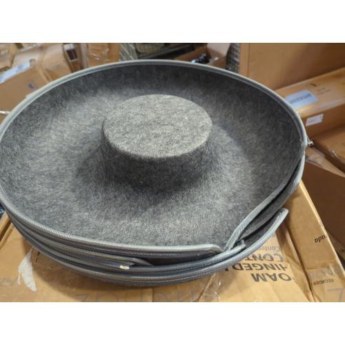 Size 24 x 24 x 11, Dark Grey, 2 PCS Tunnel Bed Peekaboo Cave for Multiple & Large Cats, Scratch Resistant, Washable & Detachable Round Felt Donut Tunnel up to 24 Lbs, 24 x 24 x 11, Dark Grey, 2 PCS