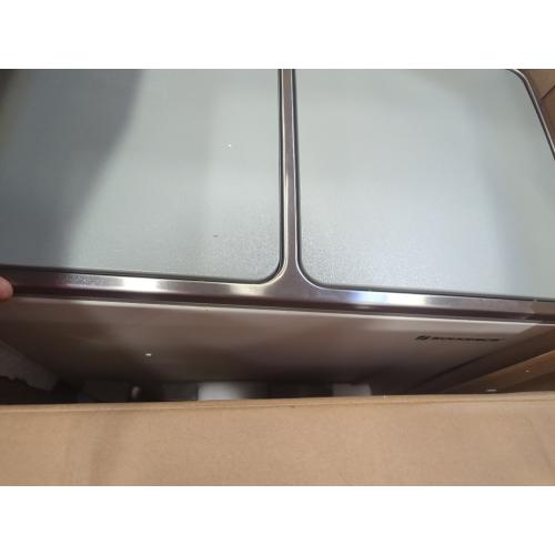 Size 2 x 8 Gallon SONGMICS Trash Can, Size 2 x 8 Gallon (2 x 30 L) Garbage Can for Kitchen, with 15 Trash Bags, 2 Compartments, Plastic Inner Buckets and Hinged Lids, Airtight, White and Gray ULTB60WT