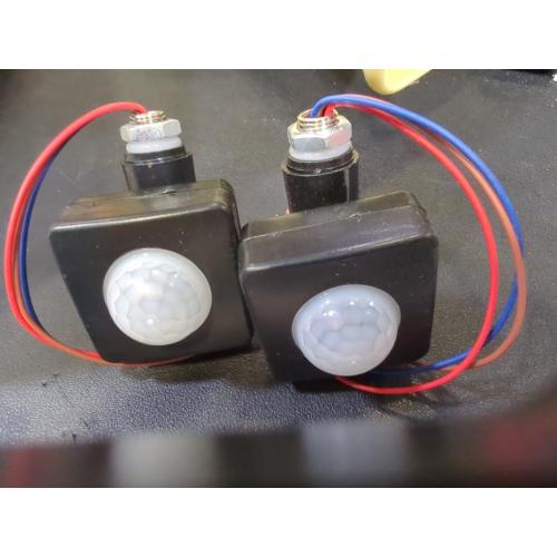 2PCS Human Body Infrared Sensor Adjustable PIR Motion Sensor Detector Outdoor Indoor Infrared Light Switch with LED Light Sensitive AC 85-265V Time Delay Home Lighting
