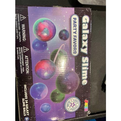 JOYIN Slime Party Favors, 24 Pack Galaxy Slime Ball - Stretchy, Non-Sticky, Mess-Free, Stress Relief, and Safe - Toys for Girls and Boys - Classroom Reward, Party Supplies