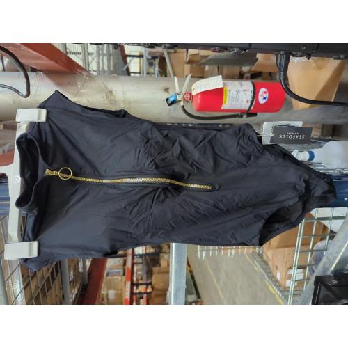 Size S Seafolly Women's Standard Cap Sleeve Zip Front One Piece Swimsuit