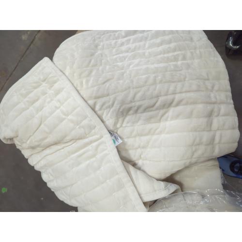 product is good -damage box -100% Cotton Blanket Large 106in.X94in ( 269 cmx239cm) .  Layers Muslin Blankets, Cooling and Soft Throw Blanket for Couch, Breathable Quilt Bedspread, Gauze Bedding for Adults, Oatmeal, Beige Linen