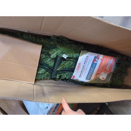 7.5 ft. Pre-Lit Fraser Fir Pencil Tree Artificial Christmas Tree with 350 Clear Lights