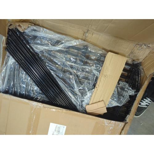 16 Panels No Dig Garden Fence with Gate, 32in x 38.6ft Decorative Dog Fence Outdoor for Yard, Tall Animal Barrier Fencing Rustproof Metal Garden Edging Border, Temporary Fencing for Outdoor, Patio