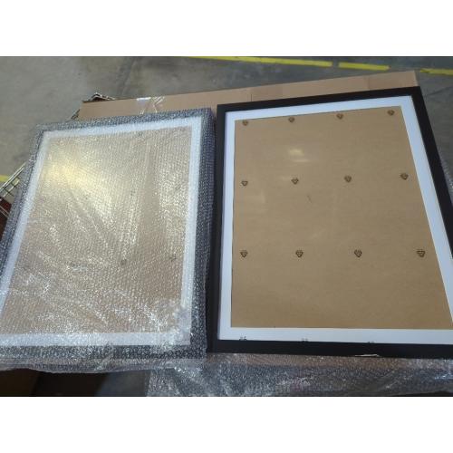 12x16 Picture Frame Set of 2 Black with 10x14 Mat for 30 x 40cm Diamond Art Painting, Display Photo 10x14 with Mat or 12 x 16 Without Mat, Wall Hanging Large Frame, 2 Pack, Black