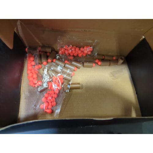 Soft Bullet Toy Gun - Semi-Automatic Mode, Realistic Shell Ejecting Toy Guns, Birthday Gift (Red & Black)