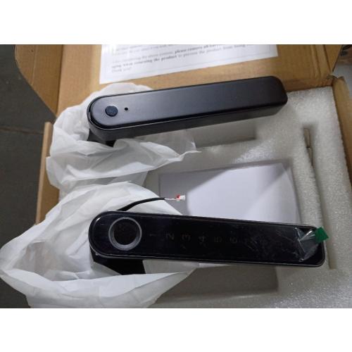 IRONZON Fingerprint Door Handle for Bedrooms - 191F 3-in-1 Fingerprint Door Lock with Keypad, Fingerprint Door Knob for Bedroom with Key, Keyless Entry Door Handle - Black