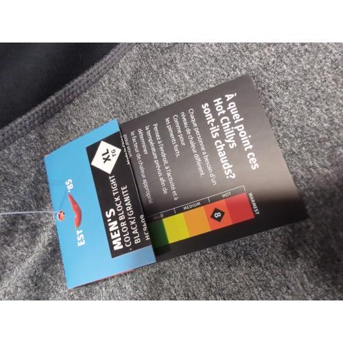 Size XL Hot Chillys Men's Micro Elite Chamois Ankle Tight Midweight Body Fit Base Layer