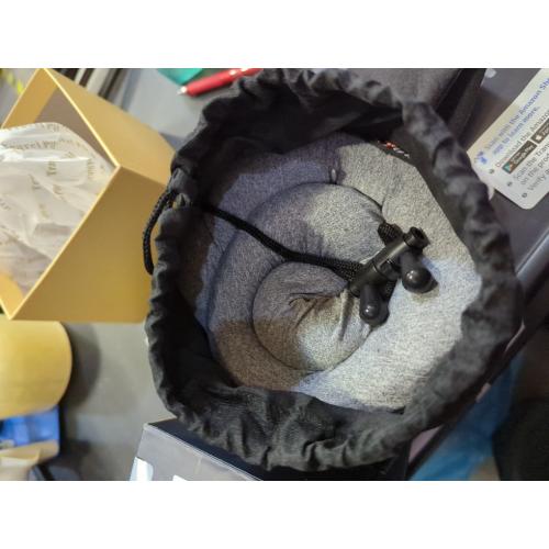 MLVOC Travel Pillow 100% Pure Memory Foam Neck Pillow, Comfortable & Breathable Cover, Machine Washable, Airplane Travel Kit with 3D Sleep Mask, Earplugs, and Luxury Bag,Standard (Grey)