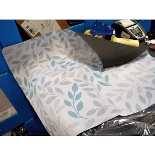 Gray Blue Branch Leaves Washer and Dryer Covers For The Top,Anti-slip Washing Machine Dust Cover Pad,Dryer Top Protector Mat for Laundry Room Kitchen Decor,23.6X19.7 in