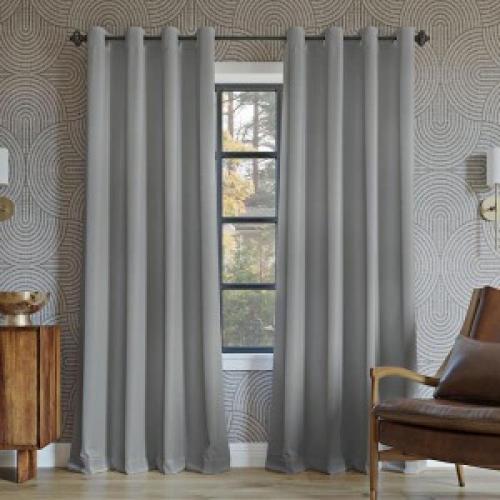Blackout Curtains 2 Pack Window Panels 52inx84 in Each Gray Color NEW