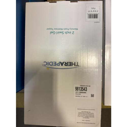 Therapedic 2-Inch Swirl Gel Memory Foam Full Mattress Topper