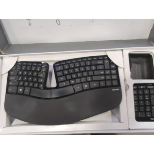 Microsoft Sculpt Ergonomic Wireless Desktop Keyboard- Black. Wireless , Comfortable, Ergonomic Keyboard and Mouse Combo with Split Design and Palm Rest.