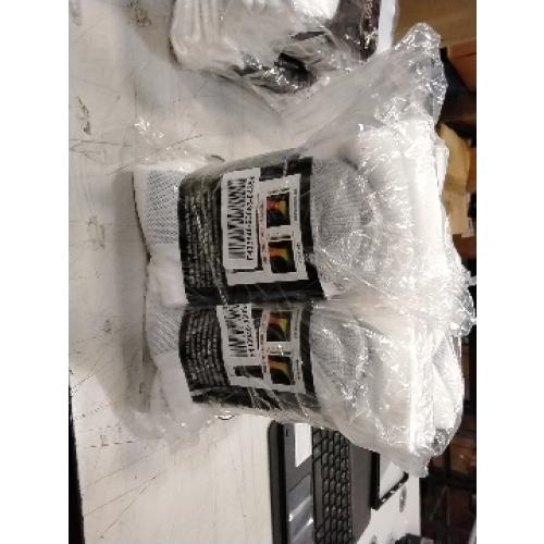 12 pairs True Energy Crew Cotton Socks (White Fit Men's Shoe Size S/M)