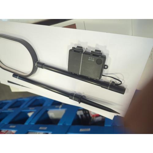 3pk Geometric Shapes Battery LED Outdoor Light Stakes Black/White - Threshold™