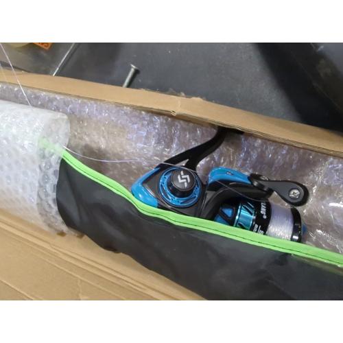 Color Blue One Bass Fishing Rod and Reel Combo, IM7 Graphite  Blank Baitcasting Combo, Spinning Rod with SuperPolymer Handle