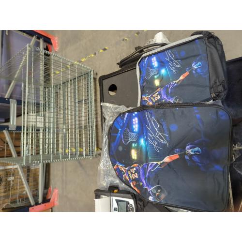 17in Double Shoulder Backpack 2Pcs Basketball Sports Star Backpack Sets, Lightweight Laptop Bag with Lunch Bag