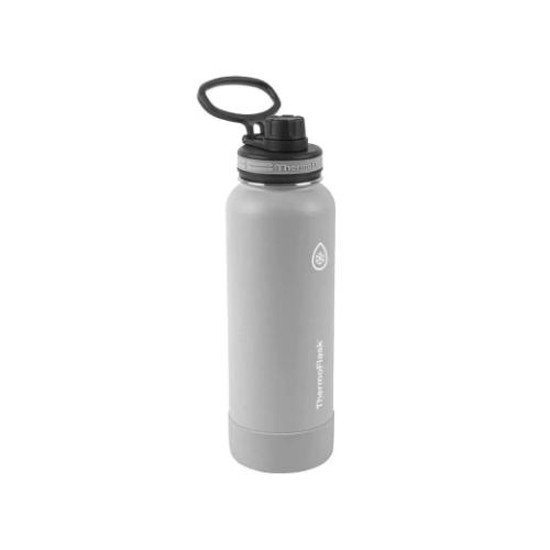 ThermoFlask 40 oz., 2pk  Double Wall Vacuum Insulated Water Bottle with Spout Lid - Black & grey