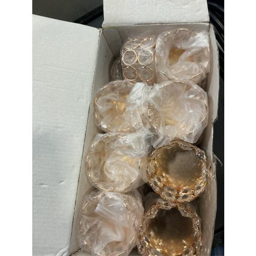 VINCIGANT Crystal Gold Votives Candle Holder Elegant Decorative Tealight Candle Holders for Weddings,Parties,Chirstmas,Gifts,Home Decor,Set of 24