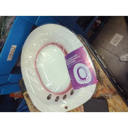 Sitz Bath for Toilet, Sitz Bath for Hemorrhoids and Postpartum Care - Yoni Steam Seat - Portable Bidet for Epsom Salt Soak, Foldable Basin BPA Free, Perineal Soaking and Steaming - Pink