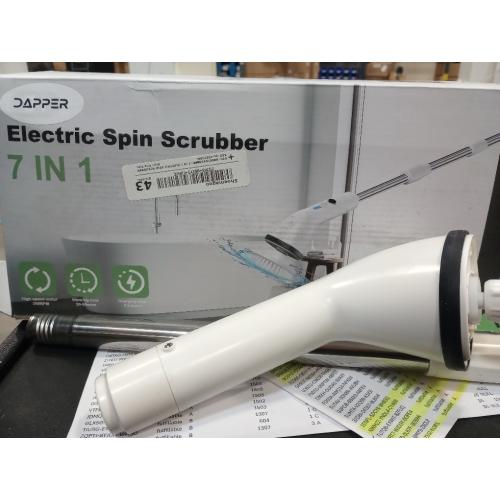 Electric Spin Scrubber for Cleaning, High Speed Motor, Cordless Cleaning Brush, Detachable Handle, Metal Extension Pole, Easy to Clean, for Floors, Furniture, Bathrooms, Kitchens