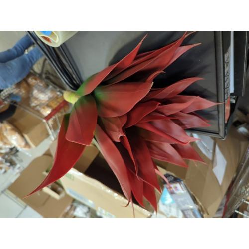 Velener Fall Fake Agave Artificial Plant: Red Fake Succulents Plant for Room Decor and Autumn, Unpotted Faux Agave Plant for Outdoor/Indoor Fall Decor, Red, 28 inches, Set of 1