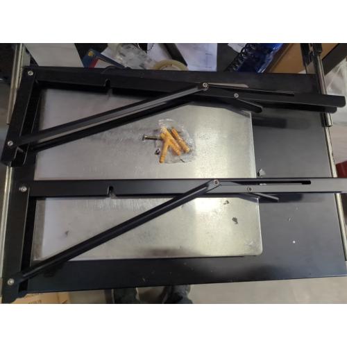 24 Black Folding Shelf Brackets Max. Load 550 lb, Heavy Duty DIY Wall Mounted Shelf Bracket Space Saving for Table Work Bench, Pack of 2