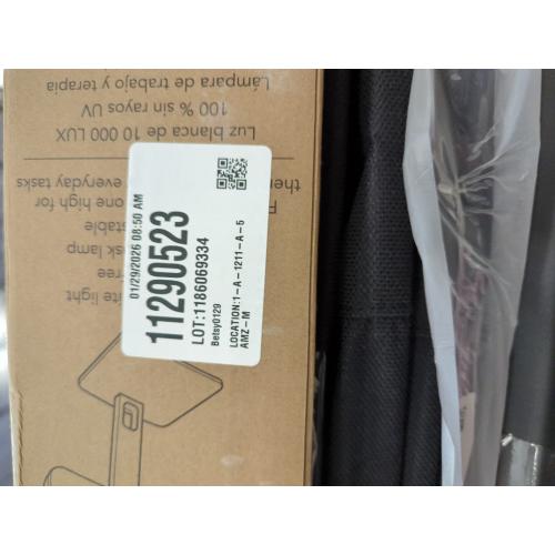 Carex Day-Light Elite Bright Sunlight Therapy Lamp, 10000 LUX Therapy Lamp at 12 Inches, LED Bright White Light with Adjustable Height and Brightness Levels for Mood, White