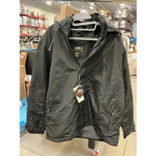 SIZE LARGE.  CORE365 88224 Men's Profile Fleece-Lined All-Season Jacket-Black