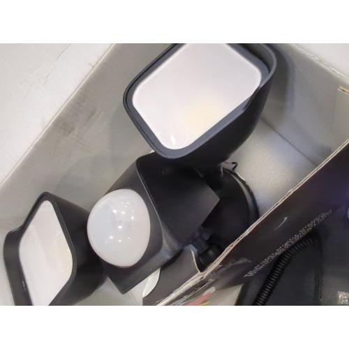 Wired Outdoor Wi-Fi Floodlight v2 Home Security Camera with 2K Video, Color Night Vision, Motion Activated LEDs - Black