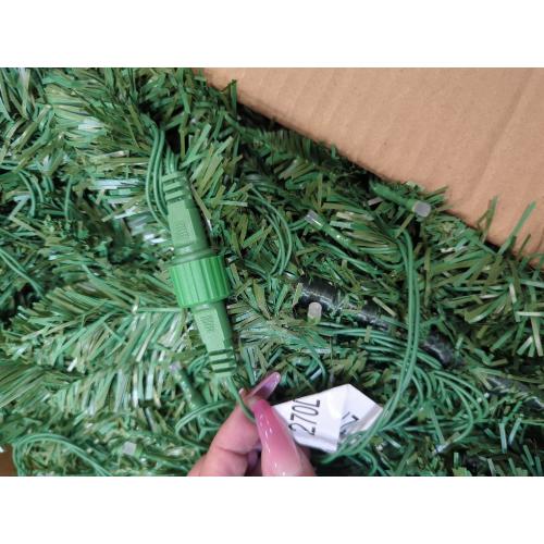 6ft Christmas Tree Green Premium Hinged Spruce Holiday Artificial Tree, Un-lit Automatic Open Easy Assembly & Party Decoration, Foldable Metal Stand