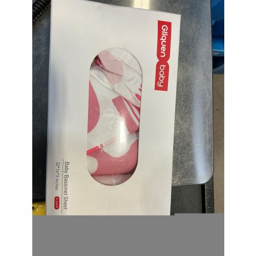 Gllquen Baby Bassinet Sheets 4 Pack, Breathable Cozy Fitted Mattress Sheet, Elastic Travel Crib Fashionable Floral Pattern, Standard Cradle Safe Sheets for Baby Boys Girls 32x16(Love)