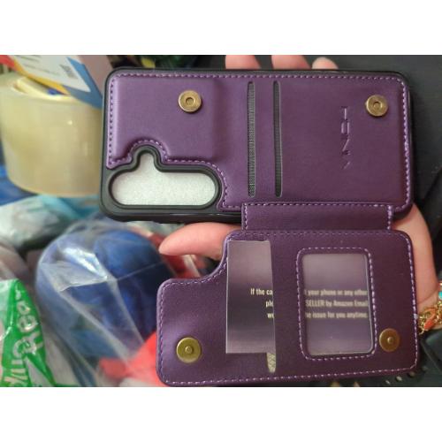 Vinich for Samsung Galaxy A36 Wallet Case with Card Holder, RFID Blocking Credit Slots Kickstand Shockproof Phone Cover for Women Men, Purple