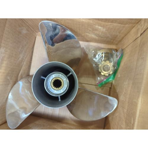 CAPTAIN Stainless Steel 13 1/4X17 Propeller for Mercury Outboard, 13 1/4 Diameter x 17 Pitch, 15 Spline Tooth Boat Motor Prop, RH Propellers for 40 50 70 Force 75 80 90 100 115 125 140 HP