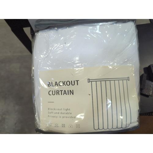 100% Blackout Shield Linen Blackout Curtains for Bedroom 108 Inches Long, Back Tab/Rod Pocket Living Room Drapes, Thermal Insulated Blackout Curtains 2 Panels Set, 50 W x 108 L, Bright White