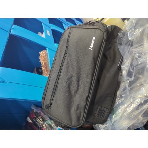 Mancro Dual Layers Medicine Organizer Bag, Pill Bottle Organizer Storage with Lockable Zipper, Medication Travel Bag for Pills, Vitamins, Medical Supplies for Home Storage, Black