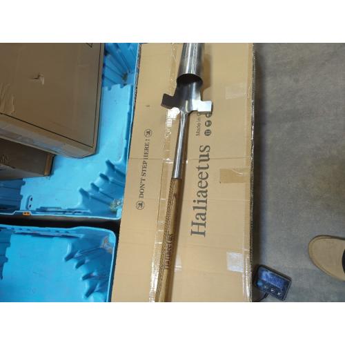 Long Handled Bulb Planter Tool, 37'' Bend-Proof Stainless Steel Bulb Planter, 4'' Depth Marks Long Handled Hole Digger, Bulb Planter with Comfortable T-Shaped Long Wood Handle for Planting Tulips