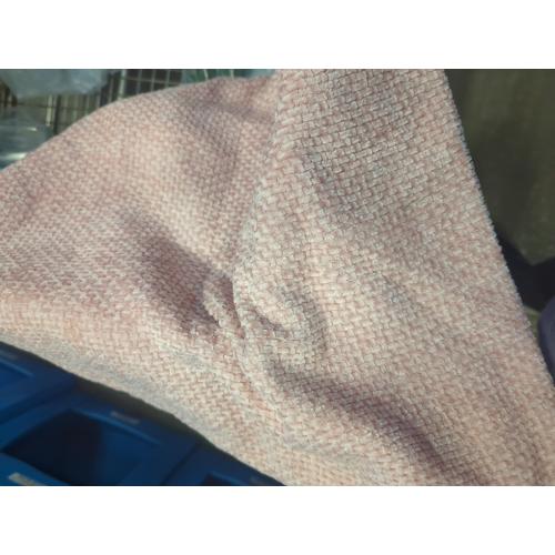 WACOMECO Decorative Textured Throw Pillow Covers,Pack of 2 Chenille Cushion Covers Accent Pillowcase for Couch Living Room Sofa Bed Home Decor, 18 x 18 in, Pink