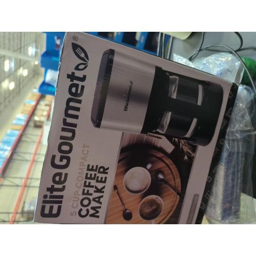 Elite Gourmet EHC9420 Automatic 5-Cup Brew & Drip Coffee Maker with Pause N Serve Reusable Filter, On/Off Switch, Water Level Indicator