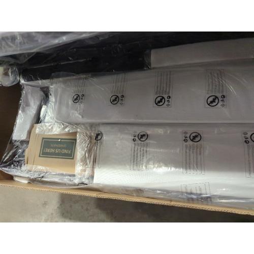 Belo Upholstered Queen Platform White Bed