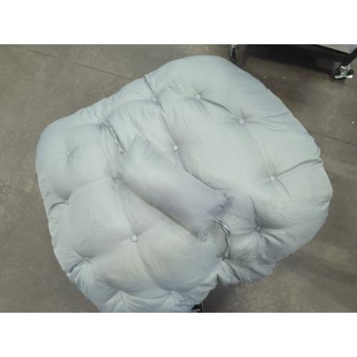 ZTGL 105-125 cm Round Swing Chair Cushion Replacement Egg Chair Cushion Thick Large Hanging Hammock Chair Seat Cushion with Adjustable Pillow, Washable Papasan Cushion,Gray,125x125 cm