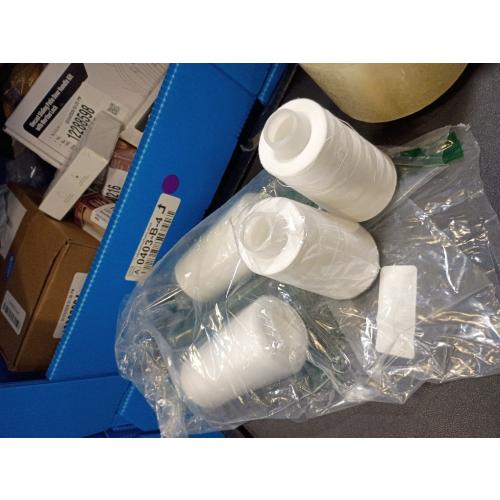 4 Pack White Sewing Thread, Serger Thread Cones of 3000 Yards Each, All Purpose Polyester Sewing Serger, Quilting, Piecing, Overlock Machine