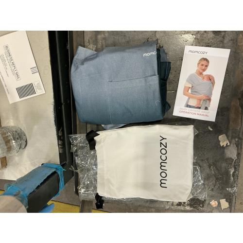 Momcozy Baby Wrap Carrier, Ergonomic Infant Slings for Newborn to Toddler 8-35 lbs, Adjustable Baby Wrap for Adult Fits Sizes XXS-XXL, Easy to Wear Baby Carriers, Gradient Blue