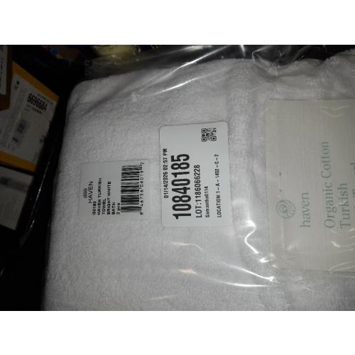 Haven Turkish Cotton Bath Towel in Bright White