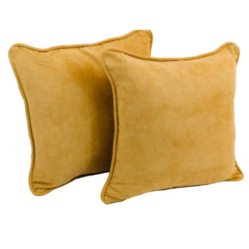 Blazing Needles Solid Throw Pillows Yellow