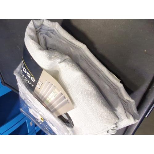 Cohen Thermaback White Textured Solid Polyester 42 in. W x 63 in. L Blackout Single Grommet Top Curtain Panel