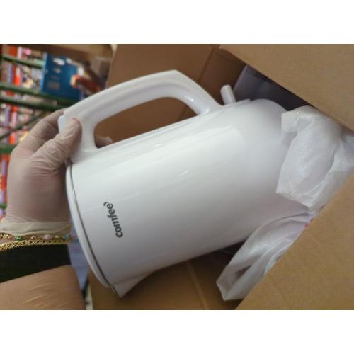 COMFEE' Electric Kettle and Tea Kettle, 1.5L Double Wall, Stainless Steel Interior, Lid & Spout, Fast Boil, Auto-Off, and Boil-Dry Protection, 1500W